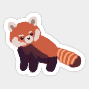 Cute red panda (I love red panda) Sticker